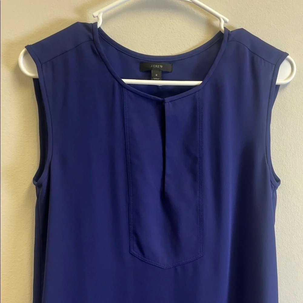 J. Crew Deep Blue Sleeveless Top